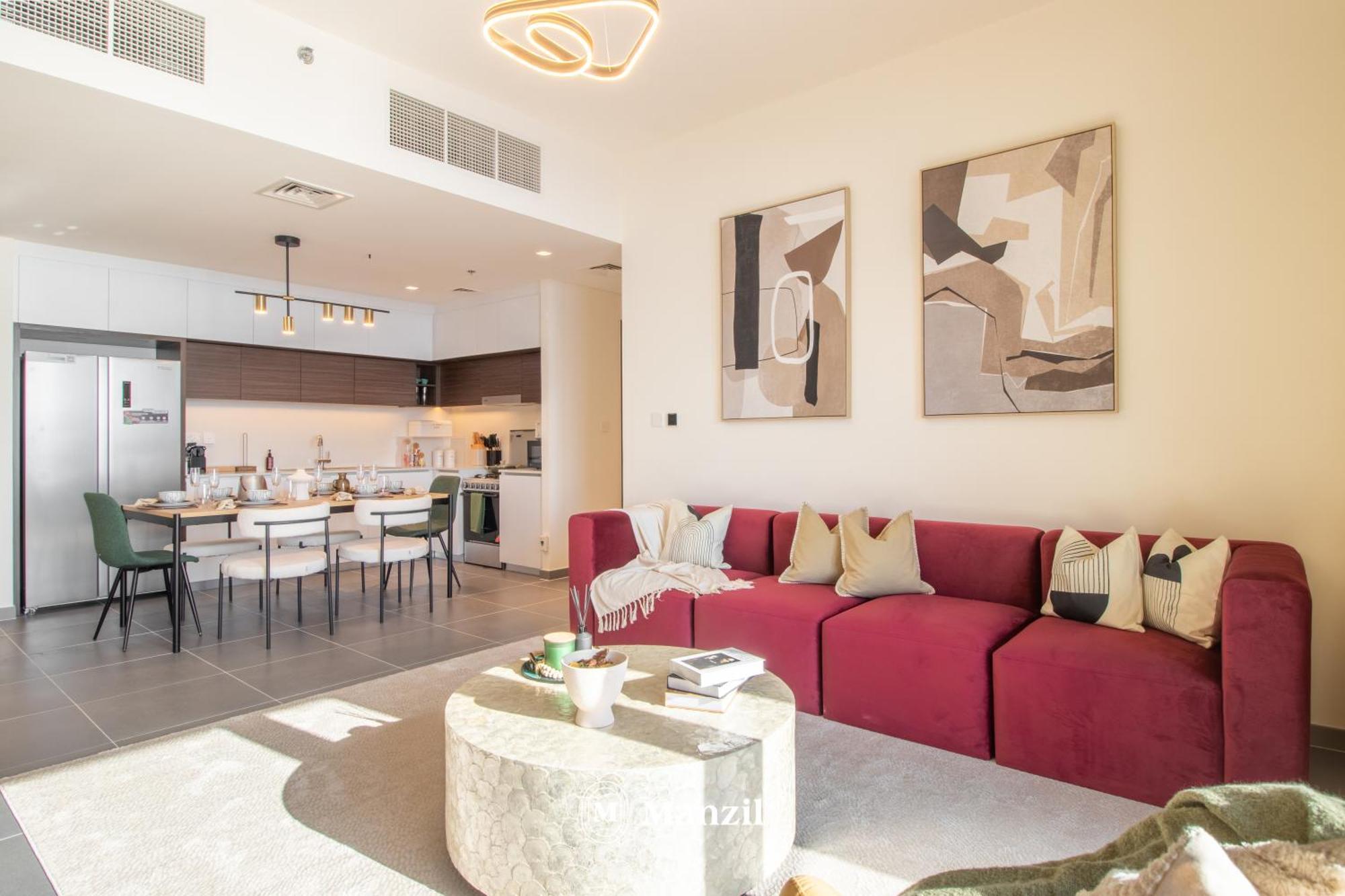 Apartment Manzil - 2br In Creek Edge With Sea View Dubai